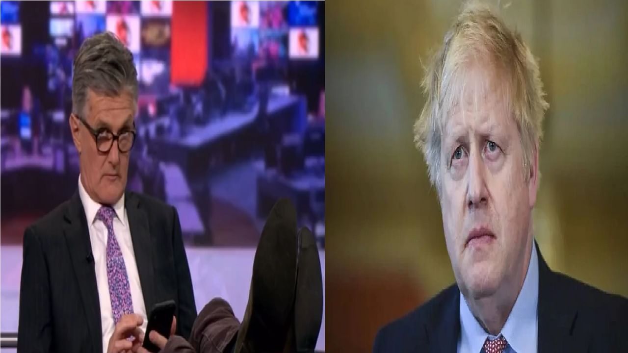 Boris Johnson: बोरिस यांच्या संदर्भातील वृत्तांकन करताना न्यूज अँकरने विचित्र कृत्य केले; व्हिडिओ व्हायरल