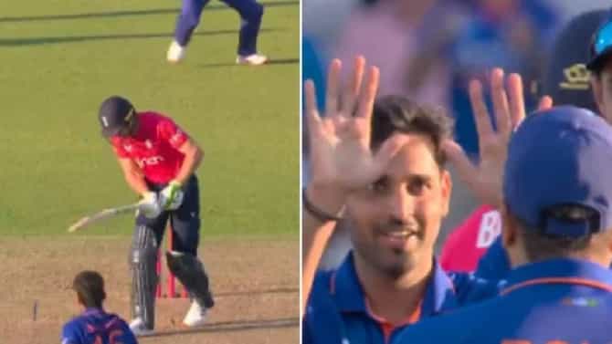 IND vs ENG 1st 20: Jos Buttler च्या दांड्या गुल करणारा भुवनेश्वर कुमारचा जादुई इन-स्विंगर पहा, VIDEO