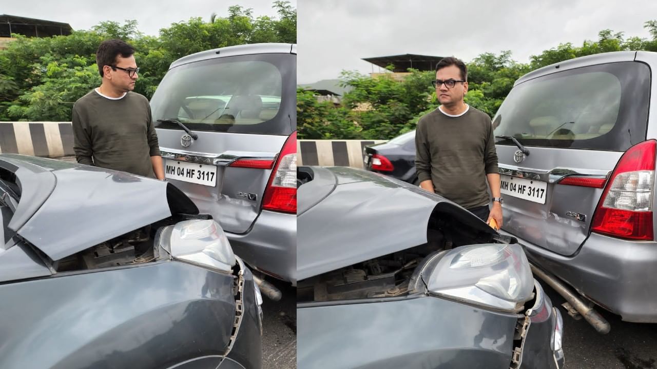Mangesh Desai: मंगेश देसाई यांच्या गाडीचा अपघात; फोटो आले समोर