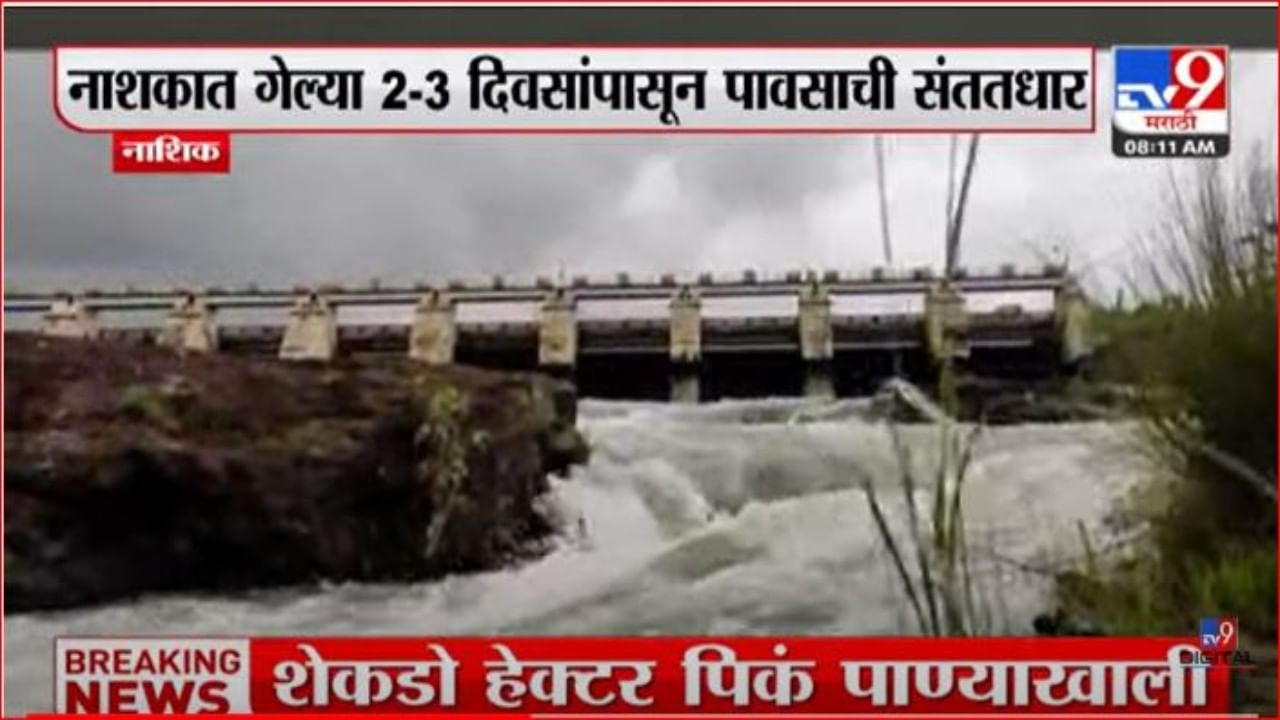 Monsoon update : नाशिकमध्ये दोन दिवसांपासून मुसळधार पाऊस, धरणांच्या पाणीसाठ्यात वाढ