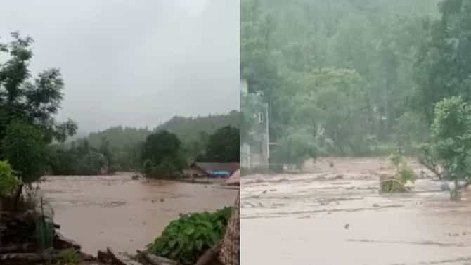 Nashik Rain Update : नाशिकमध्ये पावसाचा कहर, सुरगाणा तालुक्यातील अलंगून बंधारा फुटला, नागरिकांची तारांबळ