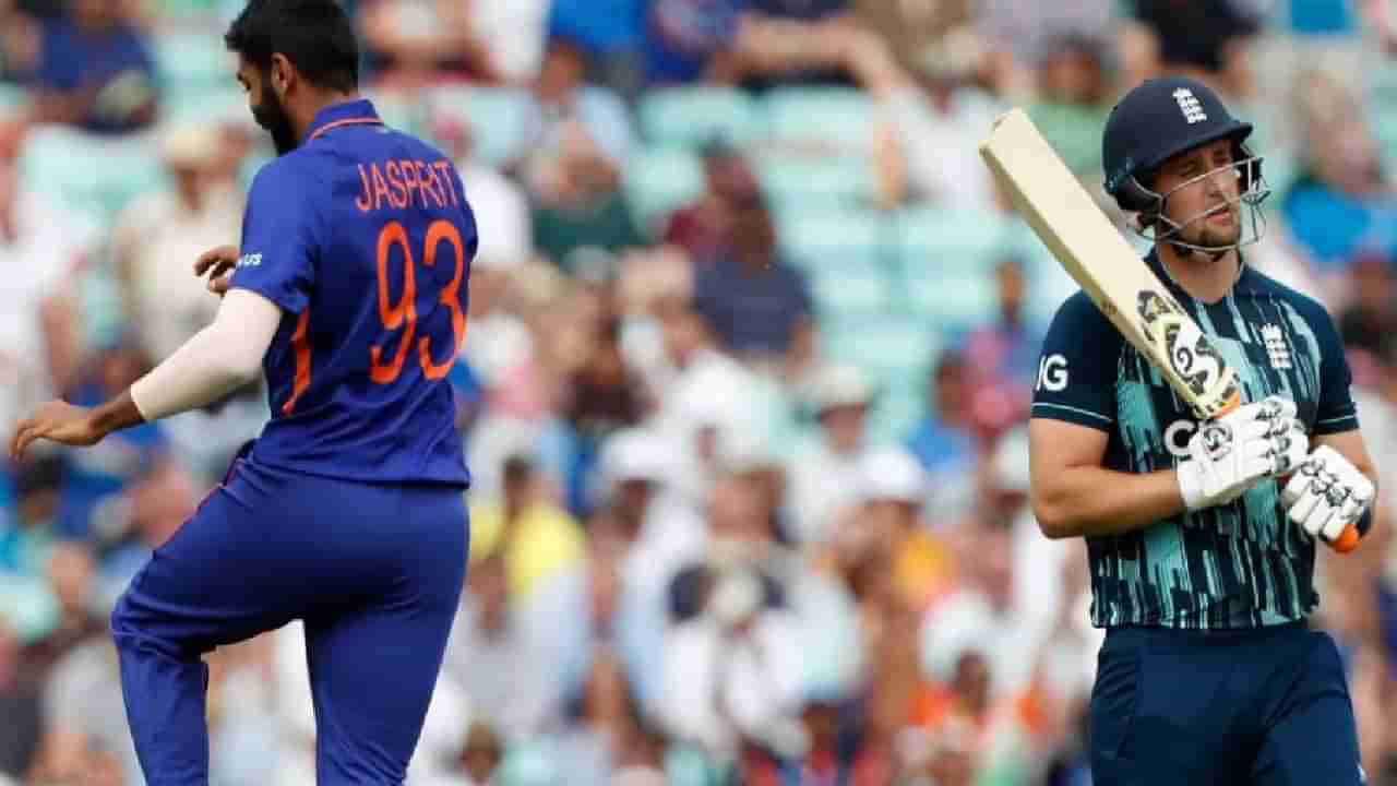 IND vs ENG 1st ODI: बुम बुम बुमराहचा धमाका, इंग्लंडची टीम 110 रन्सवर All out,  इंग्लिश फलंदाजांच्या काठ्या वाजवल्या VIDEO