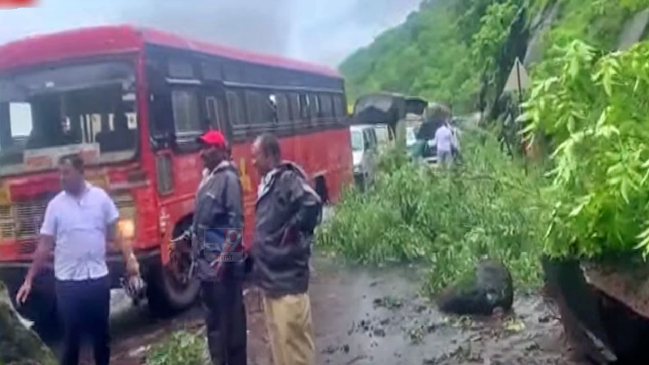 Pune rain : पुण्यातल्या कात्रज घाटात पुन्हा कोसळली दरड, 15 दिवसांतली तिसरी घटना; सुदैवानं जीवितहानी नाही