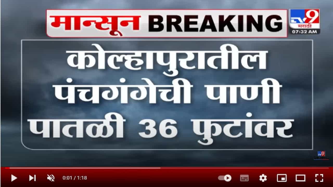 Panchganga river in Kolhapur | कोल्हापूरातील पंचगंगेची पाणी पातळी 36 फुटांवर