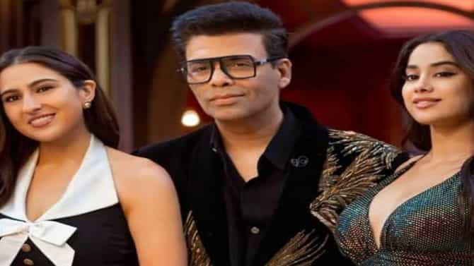 Karan Johar : महाराष्ट्राच्या माजी मुख्यमंत्र्यांच्या नातवांना जान्हवी कपूर सारा अली खान यांनी डेट केलंय, करण जोहरने केला खुलासा
