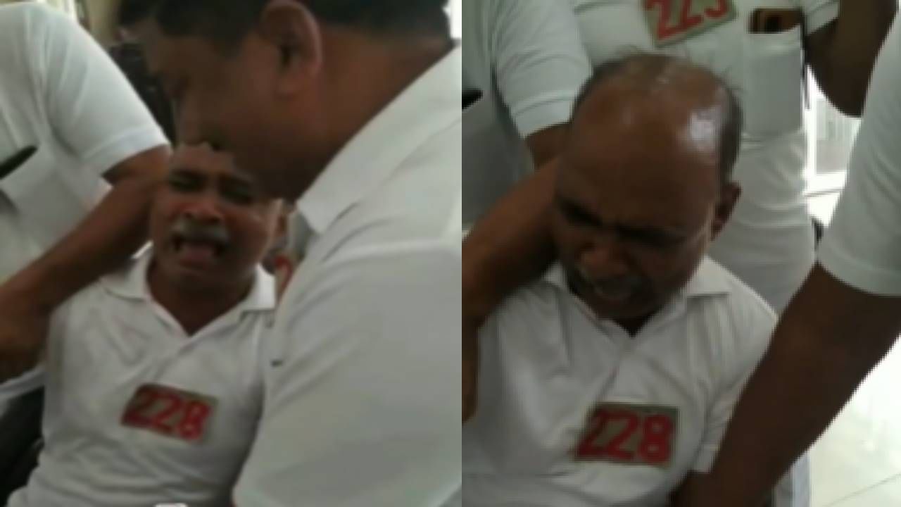 Viral Video: ब्लड टेस्ट करताना पोलीस अधिकारीच लहान मुलासारखा रडू लागला...