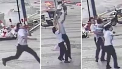 Miracle! पाचव्या मजल्याच्या खिडकीतून पडली दोन वर्षाची मुलगी, अचानक सुपरहिरो आला आणि तिला कॅच केलं; कोणत्या पिक्चरचा सीन नाही तर...