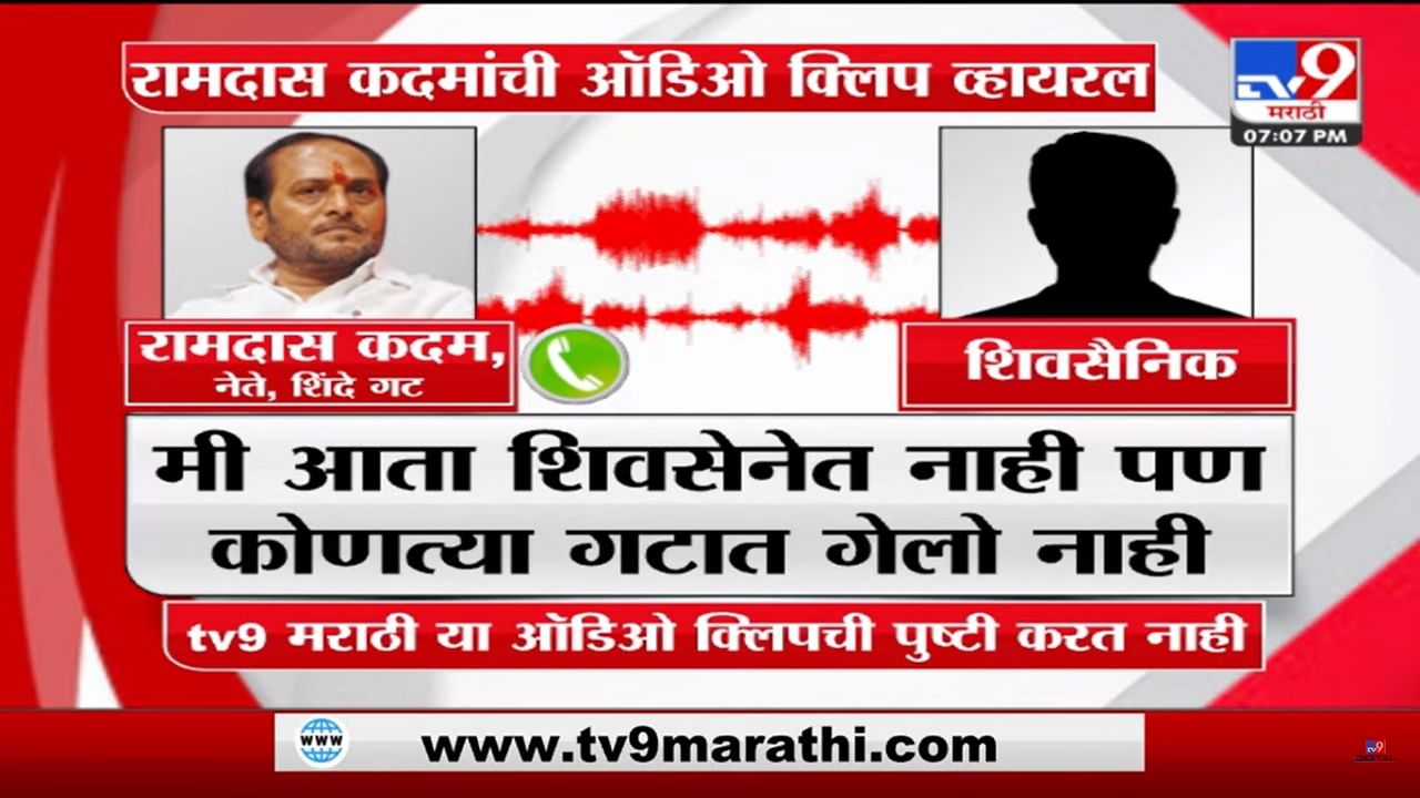 साहेब तुम्ही शिवसेनेत आहात की शिंदे गटात गेलात; शिवसैनिकाचा प्रश्न ऐकून रामदास कदम भडकले - ऑडिओक्लीप व्हायरल