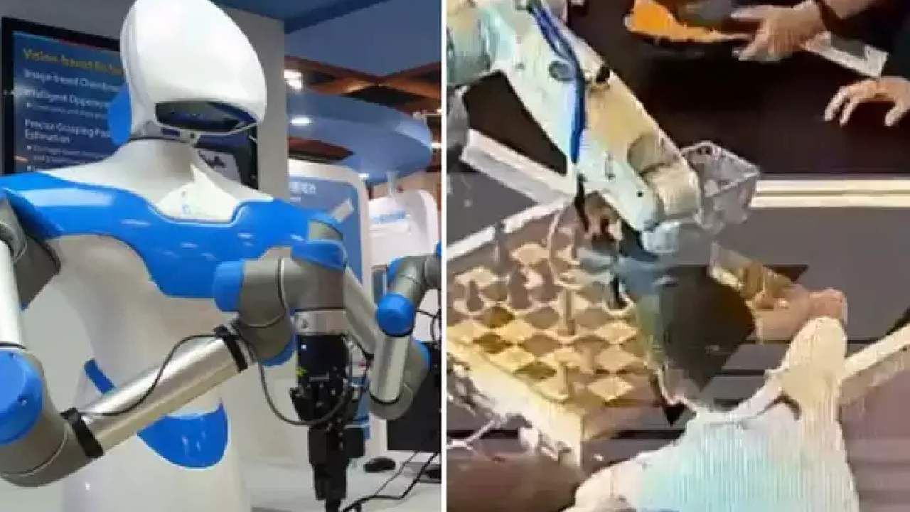 Robot Breaks Boy Finger : रोबोटनं 7 वर्षांच्या चिमुकल्याचं बोट तोडलं, बुद्धिबळ स्पर्धेतील धक्कादायक घटना, व्हिडिओ व्हायरल