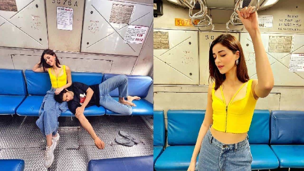 विजय देवरकोंडा आणि अनन्या पांडेचा लोकल प्रवास!