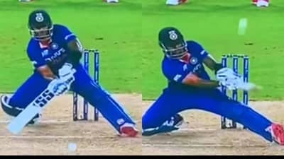 IND vs HK: एकदम कडक, सूर्यकुमारने जमिनीवर बसून मारला वेगळाच SIX, एकदा हा VIDEO बघा