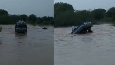 Amravati river : बेबळा नदीत ट्रॅक्टरसह 5 जण वाहून गेले, 3 जण अद्याप बेपत्ता, नांदगाव खंडेश्वर तालुक्यातील घटना