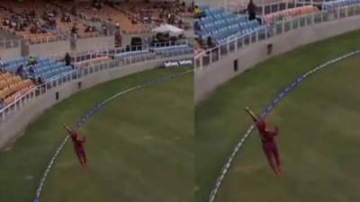 VIDEO : भाई वाह... असं म्हणाल, जेव्हा शिमरॉन हेटमायरचा हा कॅच पाहाल, पहिल्या T20मध्ये न्यूझीलंडनं इंडिजला चांगलंच धुतलं