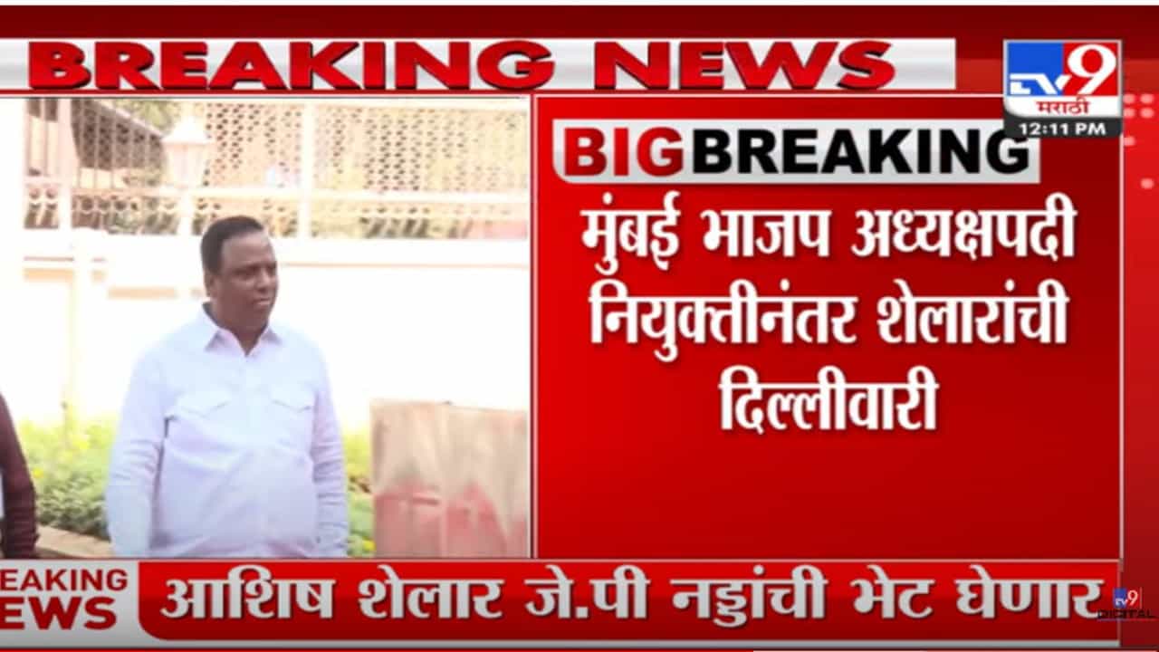 आशिष शेलार दिल्लीला रवाना; जे. पी. नड्डांची घेणार भेट आशिष शेलार दिल्लीला रवाना; जे. पी. नड्डांची घेणार भेट