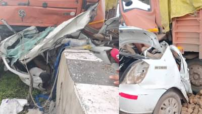 Beed : लग्नासाठी जात असताना अपघात, स्विफ्ट डिझायर आणि आयशर टेम्पोच्या जबर धडकेत 6 ठार