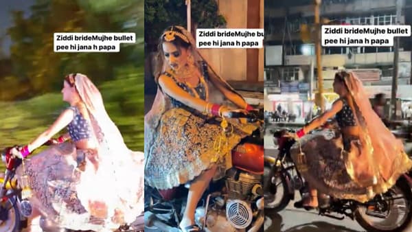 Bride On Bullet: बुलेटवाली नवरी! घोडी नाही, डोली नाही, गाडी नाही...ताई बुलेट चालवत थेट मंडपात!