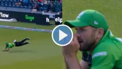 VIDEO : या खेळाडूनं झेल घेण्यासाठी लांब उडी मारली, ऑलिम्पिकमध्ये असता तर सुवर्णपदक जिंकलं असतं...