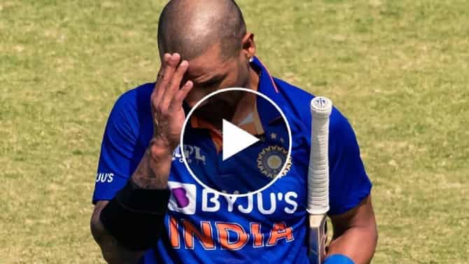 शार्दुलच्या जर्सीवर टेप लावली, त्यानंतर LIVE मॅच मध्ये धवन आपली जर्सी काढत होता, पहा VIDEO