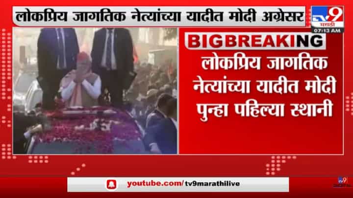 लोकप्रिय जागतिक नेत्यांच्या यादीत Narendra Modi पुन्हा पहिल्या स्थानी - tv9 लोकप्रिय जागतिक नेत्यांच्या यादीत Narendra Modi पुन्हा पहिल्या स्थानी - tv9