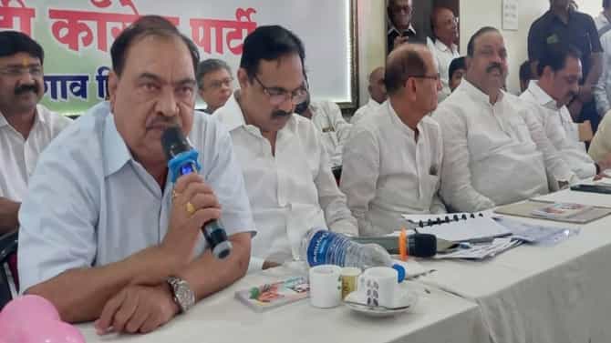 Eknath Khadse : माझ्यामागे कितीही चौकश्या लावा, राष्ट्रवादी झिंदाबाद म्हणणारच; नाथाभाऊंनी भाजपला ठणकावलं