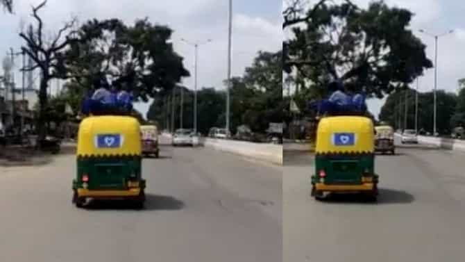 Viral Video: पालकांना खबरच नाही आपले पाल्य हवा करतायत! गाडीच्या टपावर बसून शाळेत, व्हिडीओ व्हायरल