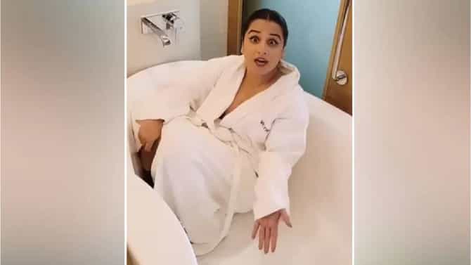 Video | मी नाचेन, फिरेन, कुठेही जाईल तुम्हाला काय? बाथटबमधील विद्या बालनचा व्हिडीओ सोशल मीडियावर तूफान व्हायरल...