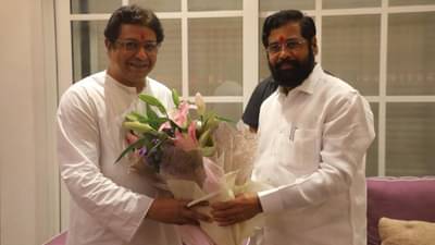 CM Eknath Shinde: पहिल्यांदाच राज्याचे मुख्यमंत्री राज ठाकरेंच्या शिवतीर्थ निवासस्थानी, गणपतीचे घेतले दर्शन, म्हणाले..राजसाहेब