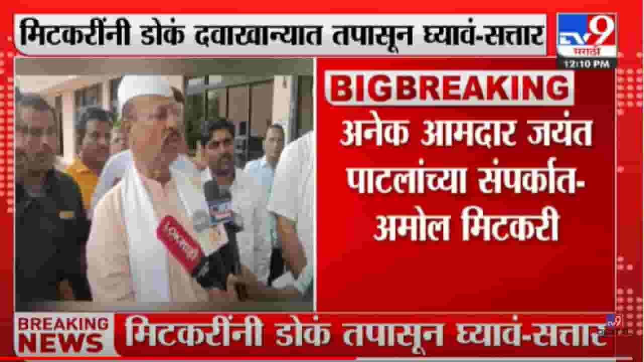 अमोल मिटकरींनी डोकं दवाखान्यात तपासून घ्यावं - अब्दुल सत्तार