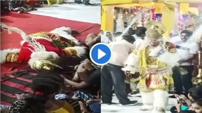 गणेशोत्सवात हनुमान बनून नाचत असलेल्या कलाकाराचा स्टेजवर मृत्यू! घटनेचा Live Video समोर