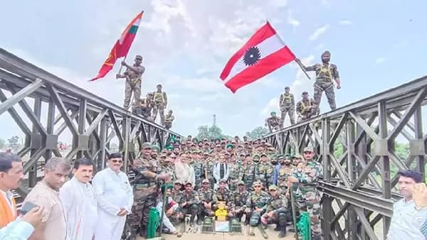 फक्त 6 दिवसांत लष्कराने उभारला पूल; लष्कराकडून विक्रमी वेळेत बेली ब्रिजचे बांधकाम पूर्ण