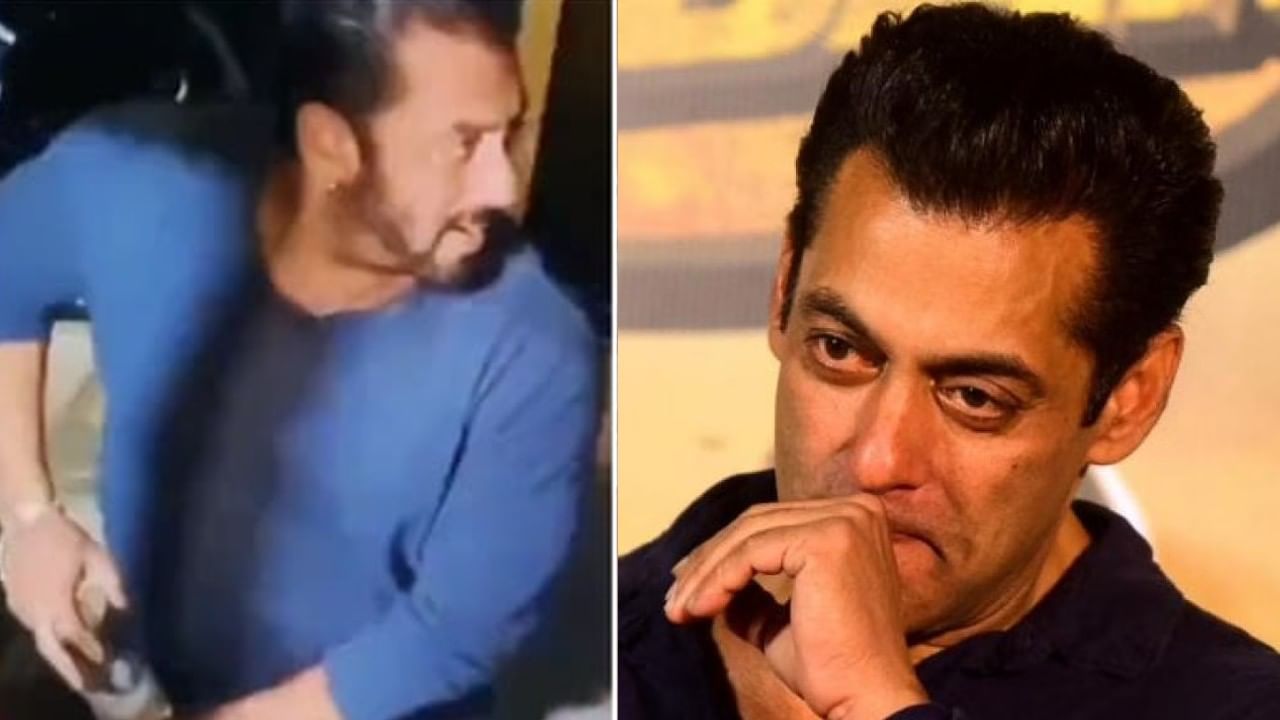 Salman Khan: सलमानची अजब स्टाईल! अर्धा भरलेला ग्लास ठेवला खिशात, पहा Viral Video
