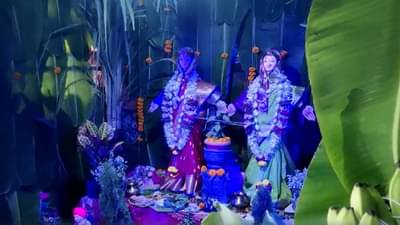 Nanded : गौराई अवतरल्या केळीच्या बागेत, पारडीच्या शेतकऱ्याचा नादखुळा देखावा..! नेमके कारण काय?