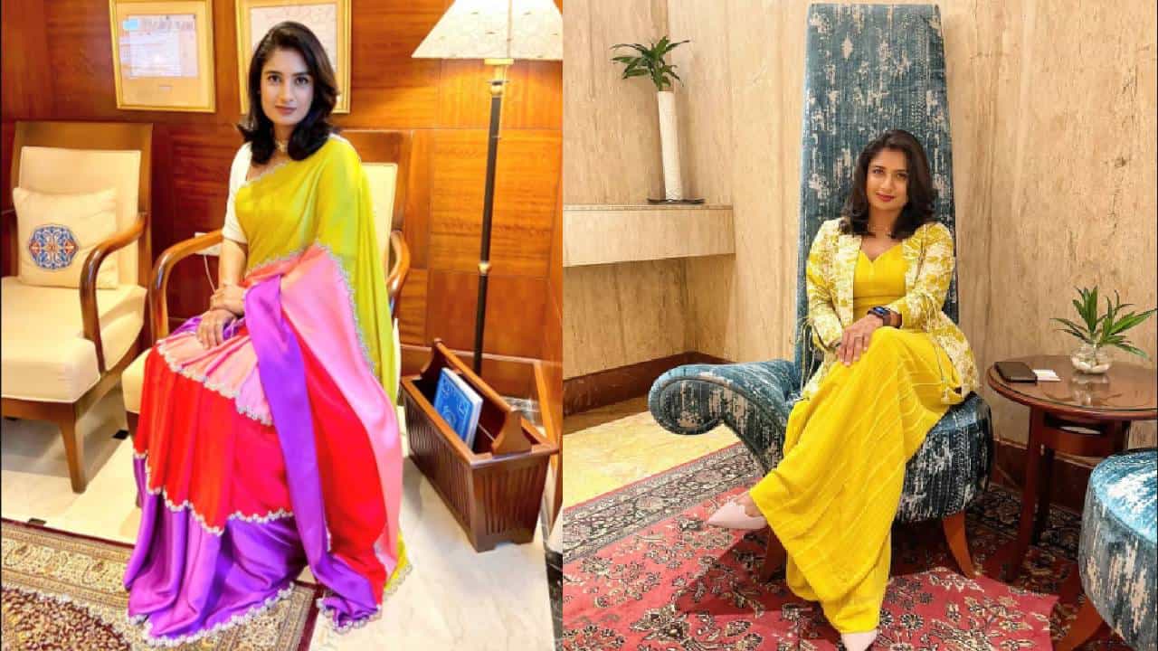 सोशल मीडियावर Mithali raj च्या फोटोंची धूम, साडीमध्ये खुललं सौंदर्य