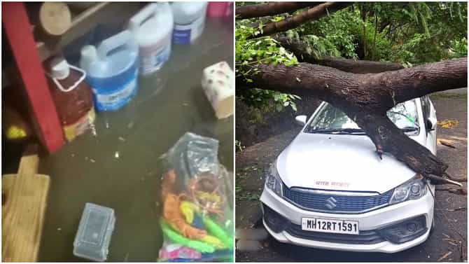 Pune rain : मुसळधार पावसानंतर पुण्याची दैना! ठिकठिकाणी पाणीच पाणी, वाहतूककोंडी अन् बरंच काही...