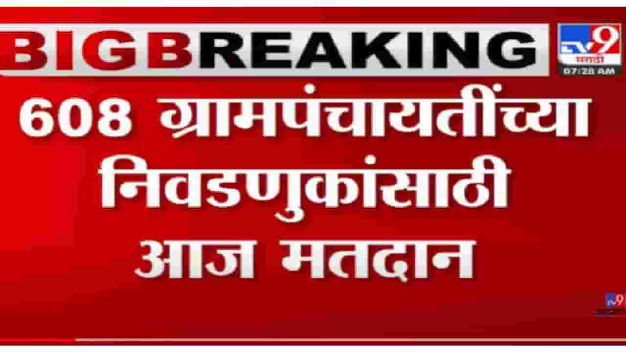 VIDEO : Grampanchayat Election | 608 ग्रामपंचायतींच्या निवडणुकांसाठी आज मतदान VIDEO : Grampanchayat Election | 608 ग्रामपंचायतींच्या निवडणुकांसाठी आज मतदान