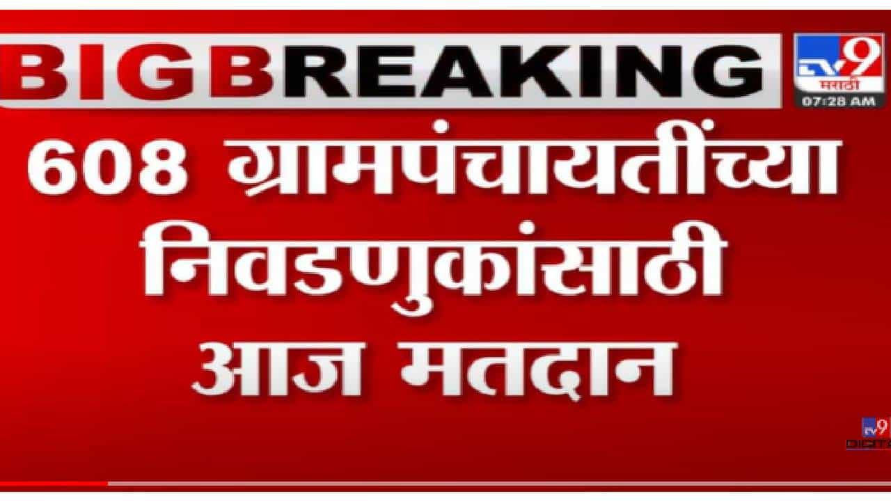 VIDEO : Grampanchayat Election | 608 ग्रामपंचायतींच्या निवडणुकांसाठी आज मतदान VIDEO : Grampanchayat Election | 608 ग्रामपंचायतींच्या निवडणुकांसाठी आज मतदान