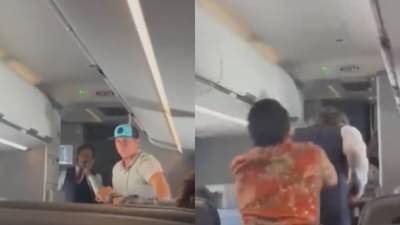 चालू विमानात हाणामारी! कारण वाचाल तर थक्क व्हाल, व्हिडीओ व्हायरल