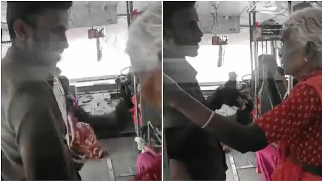 बाई बाई...आजीबाई! आधी पैसे घे म्हणून दम भरला, अशी भांडली की शेवटी कंडक्टरने हारच मानली... बाई बाई...आजीबाई! आधी पैसे घे म्हणून दम भरला, अशी भांडली की शेवटी कंडक्टरने हारच मानली...