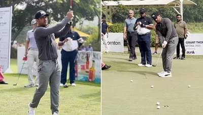 Video : क्रिकेटनंतर आता गोल्फच्या मैदानात धोनीचे जबरदस्त शॉट्स, पाहा व्हिडीओ