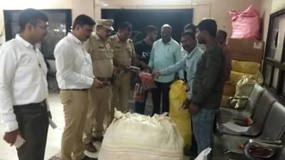 शहरात अनधिकृत गुटखा... पोलीस आणि एफडीएने केली मोठ्या व्यापऱ्यावर कारवाई...