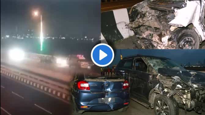 CCTV : एका अपघातातून वाचले, इतक्यात दुसरी गाडी येऊन जोरात धडकली! 5 जण जागीच...