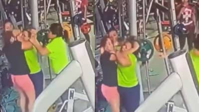 व्यायामासाठी गेल्या, भांडून आल्या! खतरनाक व्हिडीओ