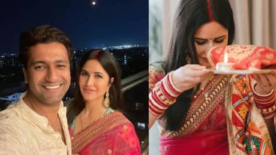 हातात चूडा, गुलाबी साडी…कतरिना कैफच्या करवा चौथची गोष्टच निराळी, पाहा विकीची पोस्ट