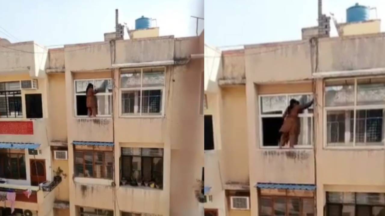 लक्ष्मीने या ताईंच्या घरी तरी नक्कीच यायला पाहिजे! जीव धोक्यात घालून साफसफाई, दिवाळीची तयारी...