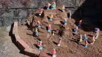 बच्चे कंपनीच्या किल्ल्यावर कोब्रा नागाचा कब्जा, फणा काढताच बच्चे कंपनीने ठोकली धूम