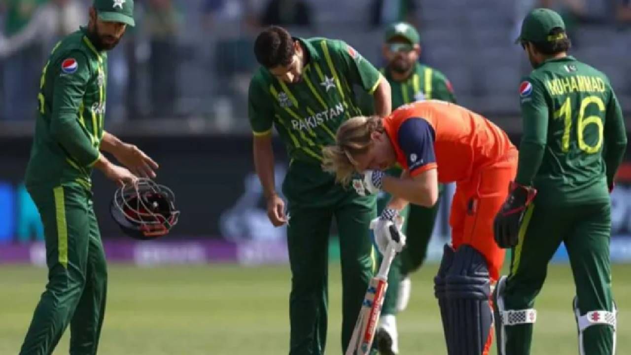 PAK vs NED: Haris Rauf ची आग ओकणारी बॉलिंग, 142kph वेगवान चेंडूने फलंदाजाच तोंड फुटलं