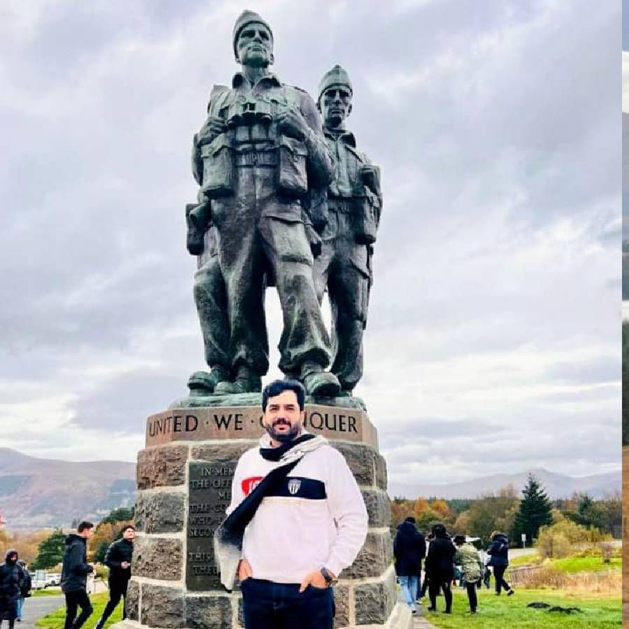 दुसऱ्या महायुद्धात ब्रिटिशांकडून लढलेल्या आणि शहीद झालेल्या ब्रिटीश सैन्याचे अधिकारी आणि सैनिकांच्या स्मृती जतन करण्यासाठी उभारलेल्या कमांडो मेमोरियलला आज भेट दिली. असं कॅप्शन देत त्यांनी आपले आणखी काही फोटो शेअर केले.