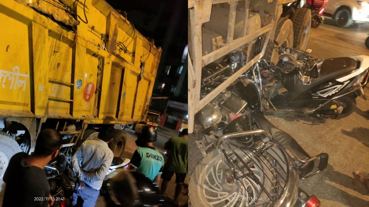 Borivali Accident : भरधाव डंपर आणि दुचाकी यांच्यात जोरदार धडक