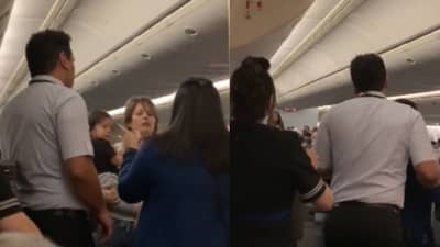 किती तो राग! वाद शिगेला, एअर होस्टेसवर हल्ला