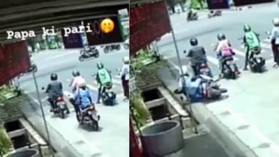 बापरे! उभ्या उभ्या ही महिला नाल्यात कशी पडली?